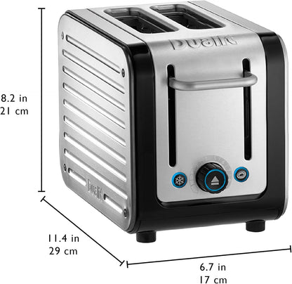 Dualit Architect 2 Slice Toaster Stainless Steel 26505 (Black Trim)