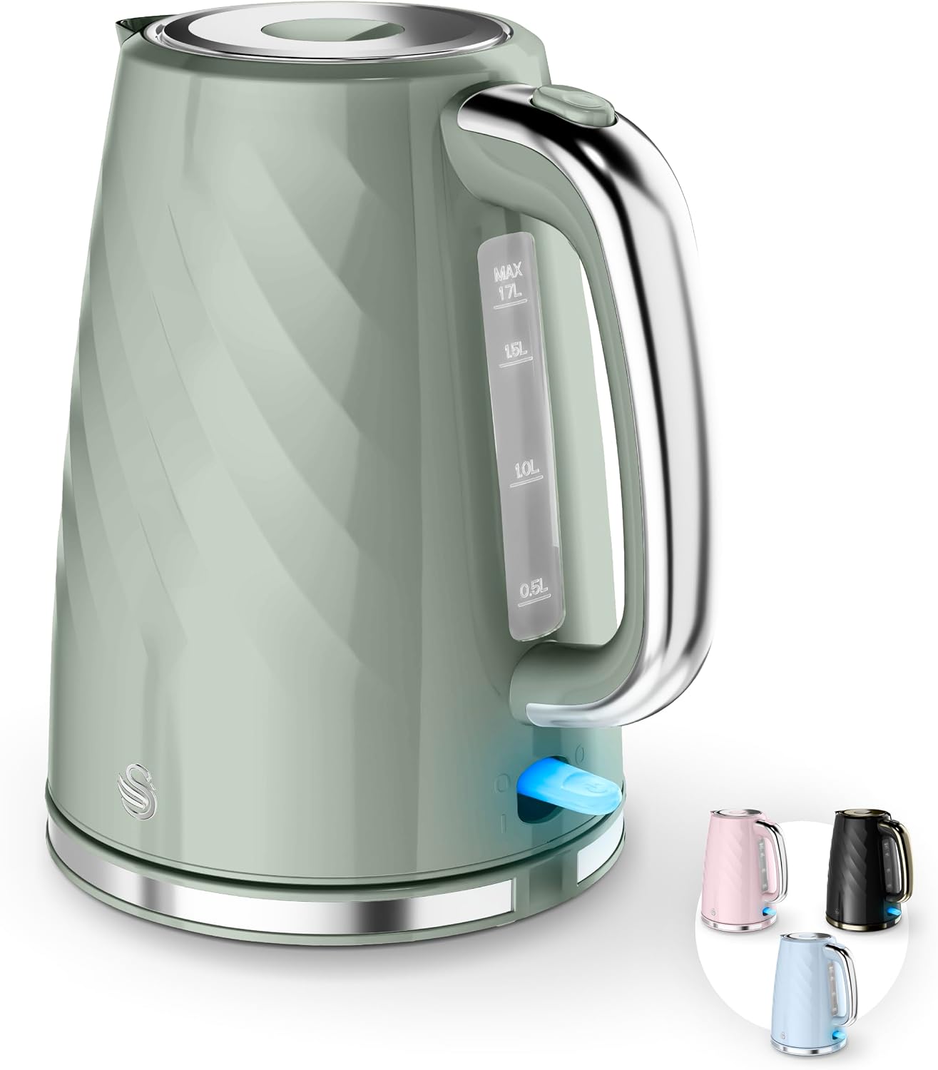Swan Windsor 1.7L Jug Kettle SK14611SGE (Sage Green)