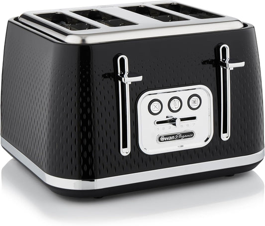 Swan Elegance 4 Slice Toaster ST19025BLK - Black