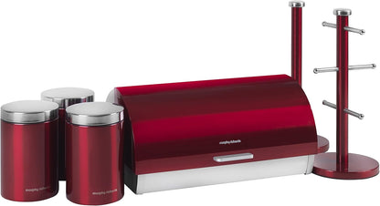 Morphy Richards 6pcs Stainless Steel Storage Set Accents 974100 (Red)