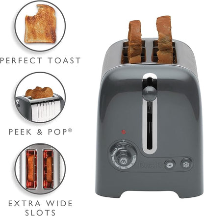 Dualit 2 Slice Lite Toaster with Perfect Toast Technology 26204 (Grey Trim)