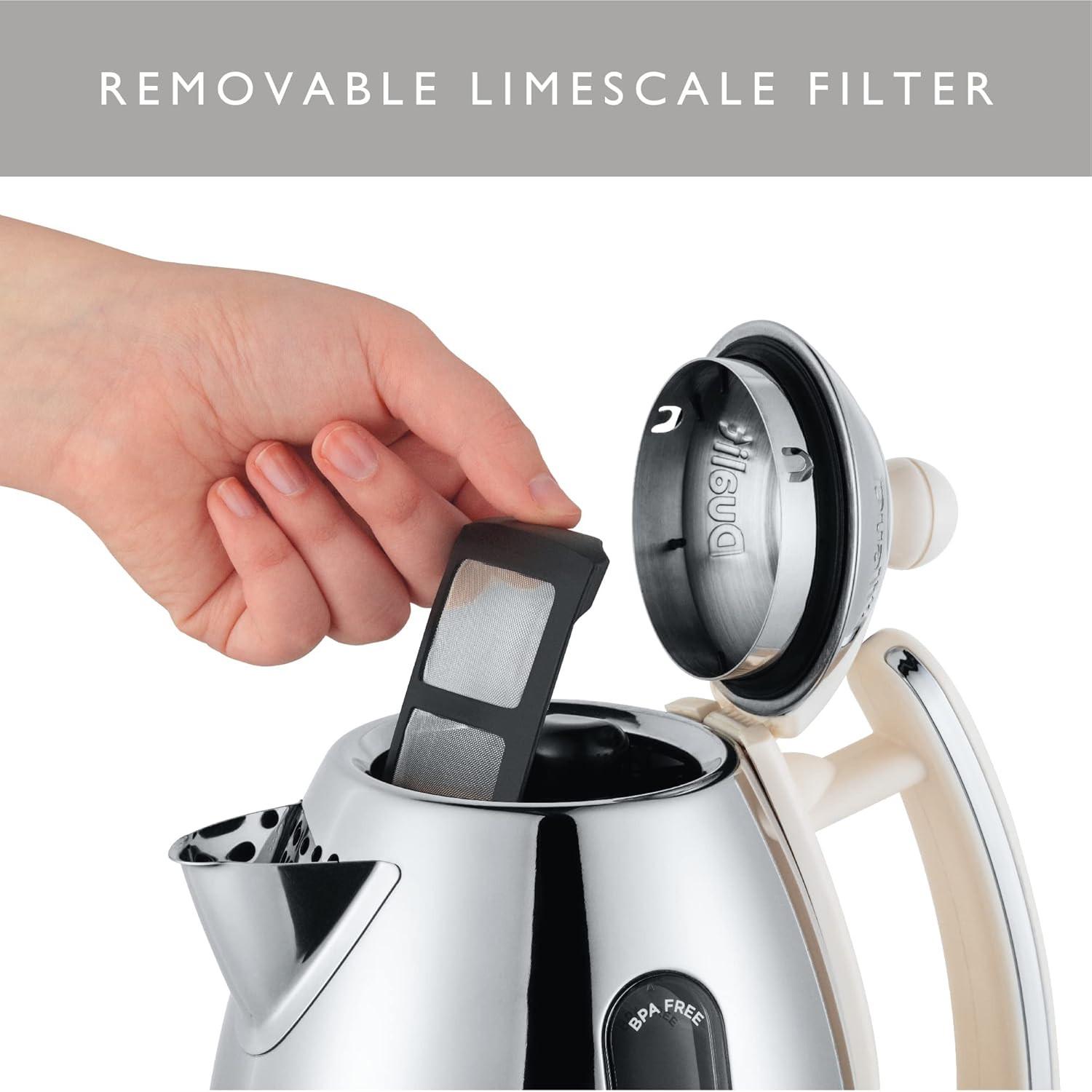 Dualit Lite Jug Kettle 72003 (Canvas White Trim) - Vibe Home