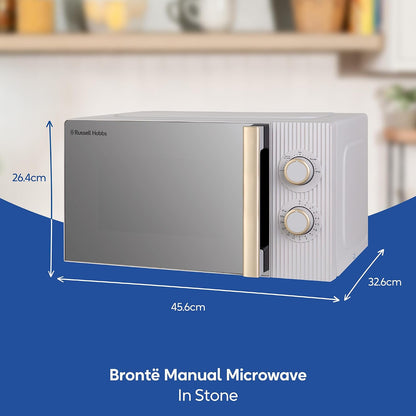 Russell Hobbs Bronte 20L 800W Manual Microwave RHMM833ST (Stone)