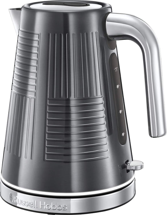 Russell Hobbs Geo Steel Cordless Grey Kettle Rapid Boil 25240