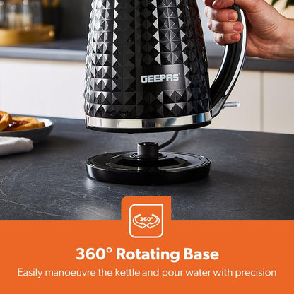 GEEPAS Argyle Kettle GK38056UK-BK (Black)