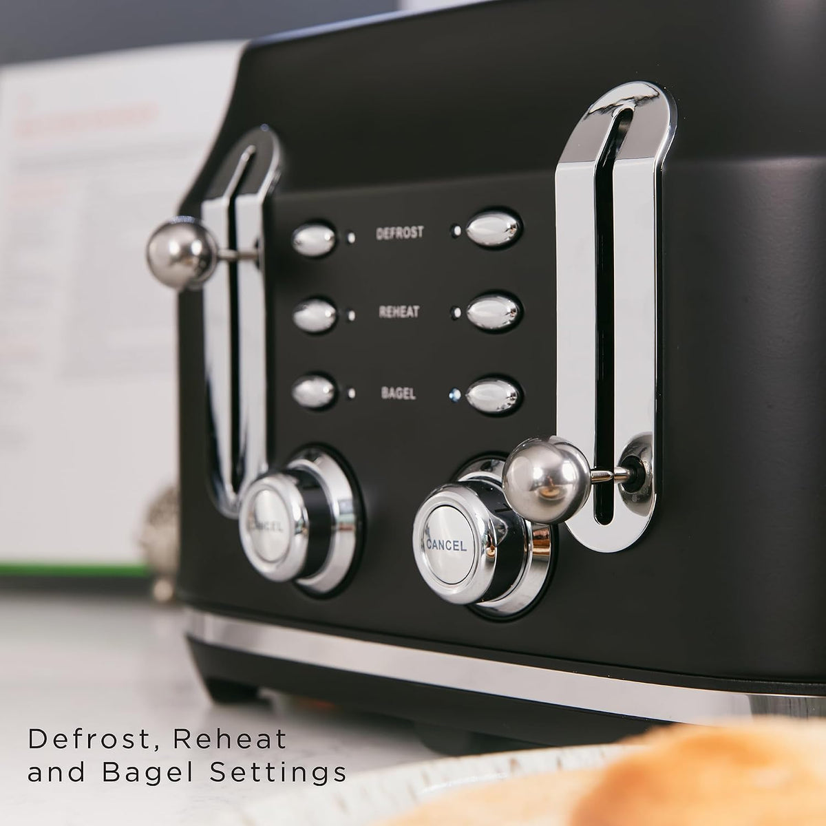 Rangemaster Classic 4 Slice Toaster RMCL4S304BK (Matt Black)
