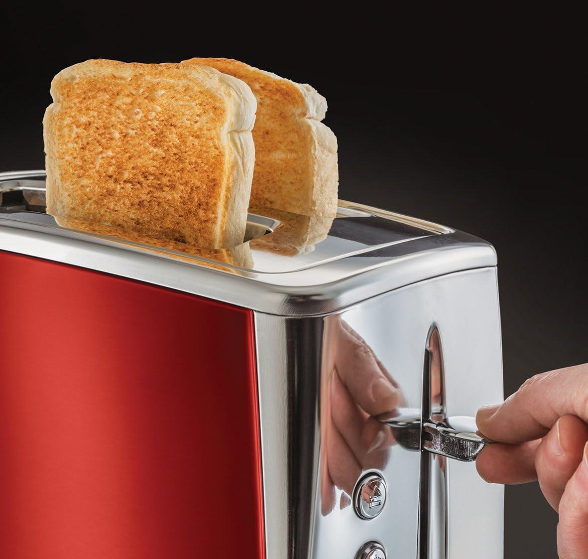 Russell Hobbs Luna Red 2 Slice Modern Toaster 1500W 23220 