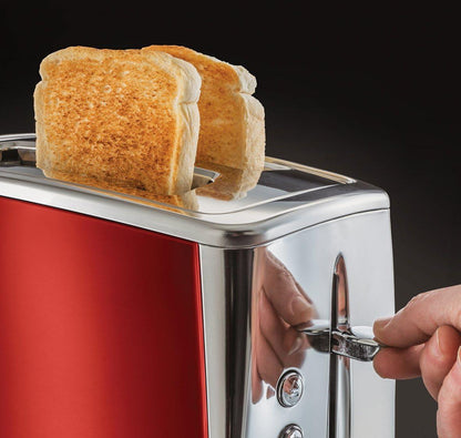 Russell Hobbs Luna Red 2 Slice Modern Toaster 1500W 23220 