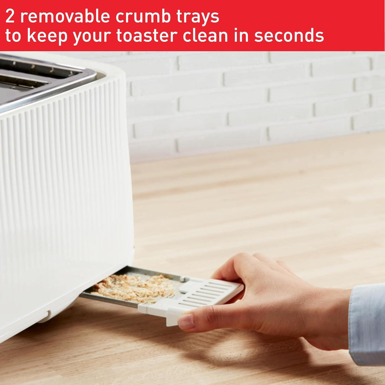 Tefal Loft 4 Slice Toaster TT760140 (White).