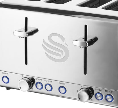 Swan Chrome 4 Slice Toaster Stainless Steel ST14064N (Silver)