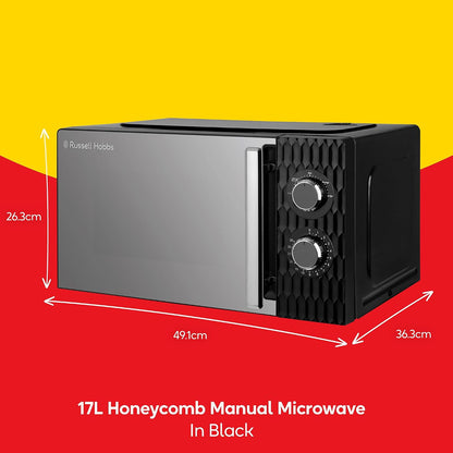 Russell Hobbs Honeycomb 17L 700W Manual Microwave RHMM715B (Black)