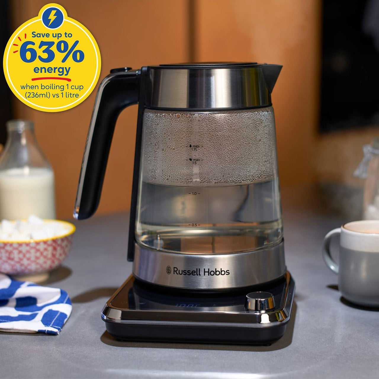 Russell Hobbs Attentiv Jug Kettle 26200 (Stainless Steel) - Vibe Home