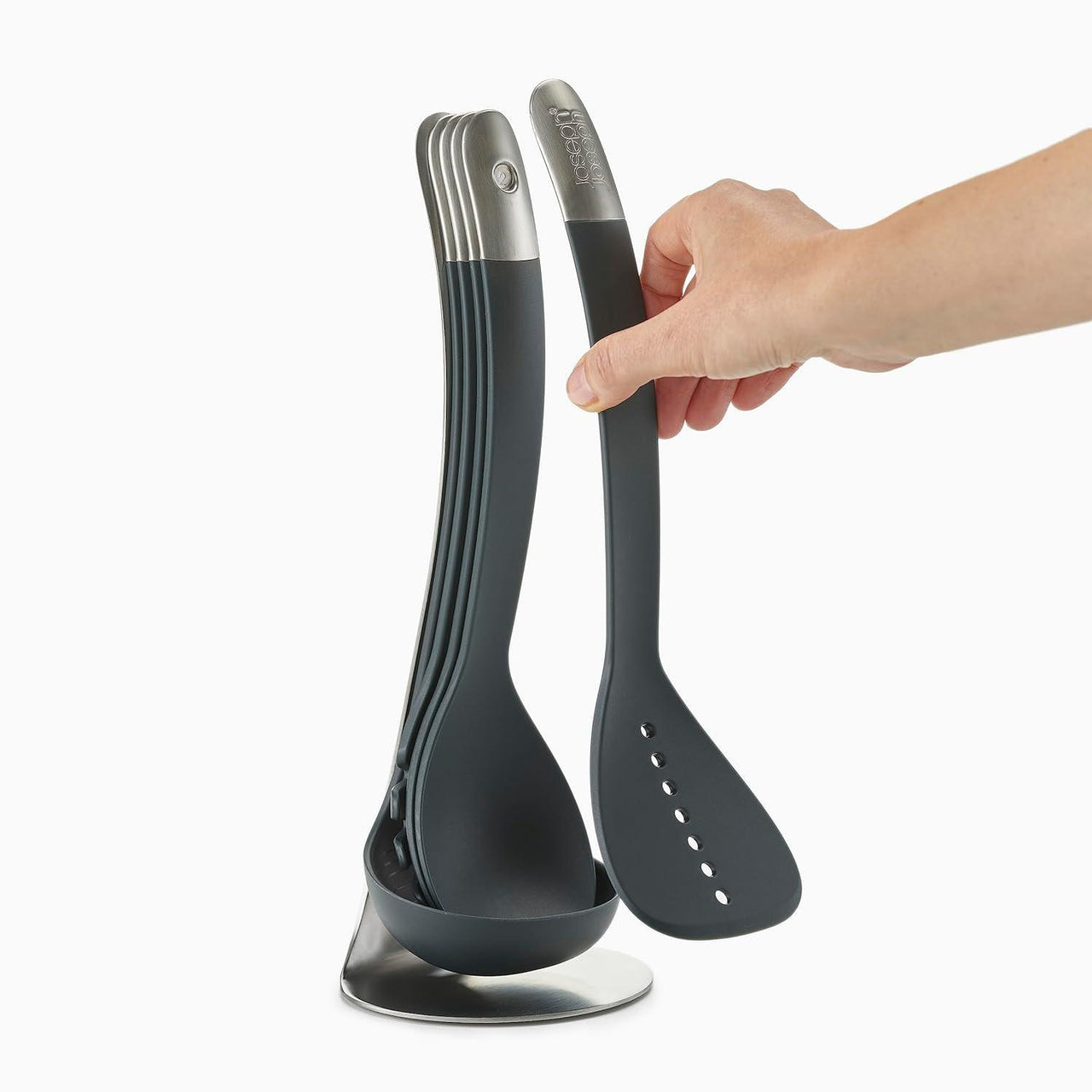 Joseph Joseph Nest 5-piece Black Utensils Set with Magnetic Stand 95031 - Vibe Home