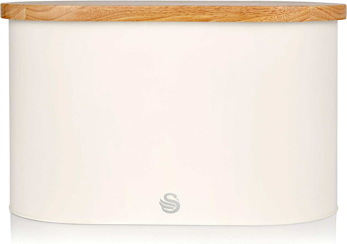 Swan Nordic Scandi White Bread Bin with Cutting Board Lid