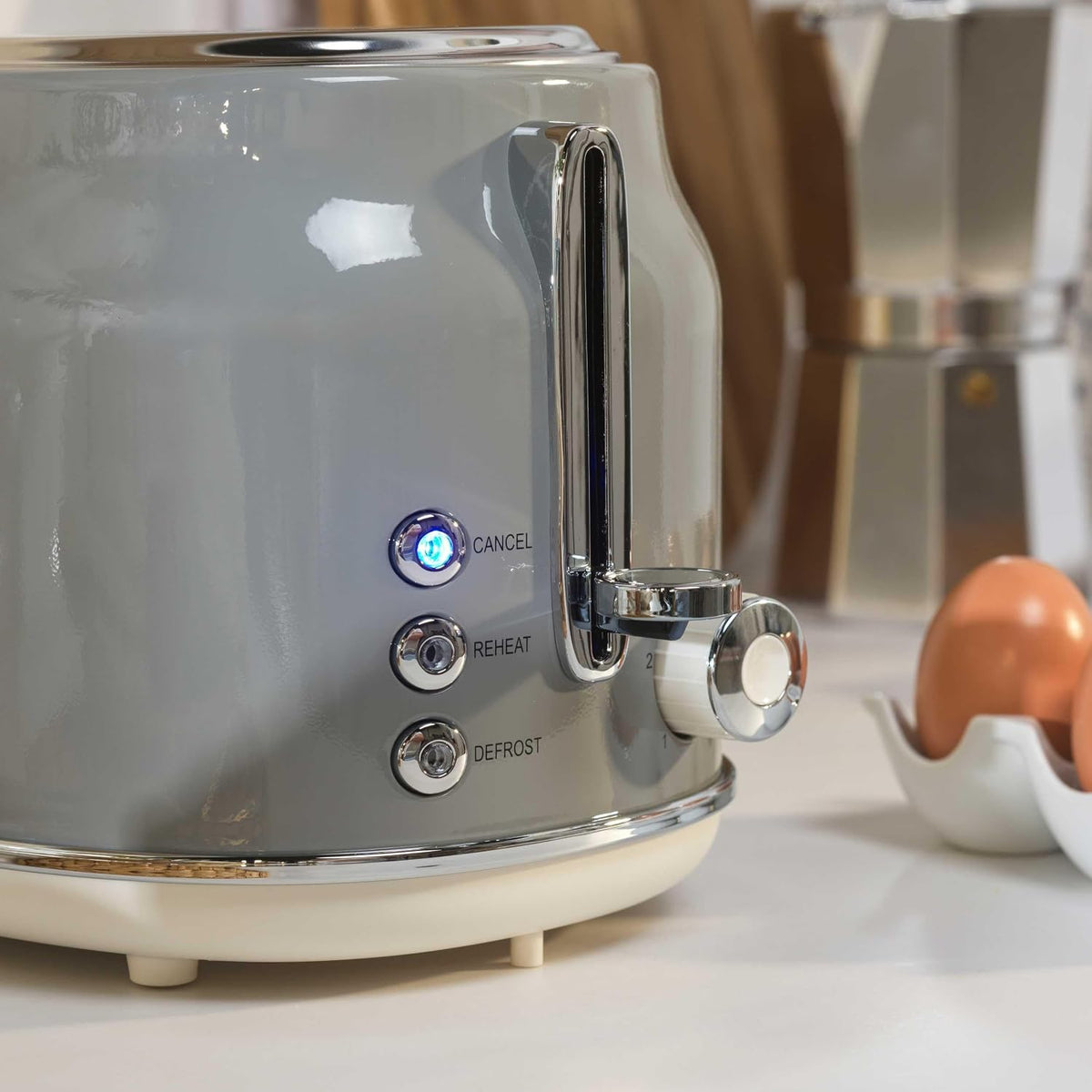 Salter Salter Retro Kettle & 2 Slice Toaster Kitchen Set (Grey)