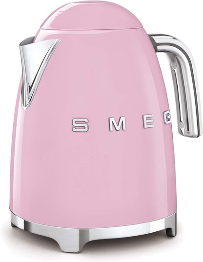 SMEG Retro Kettle & 4 Slice Toaster Kitchen Set - Pink