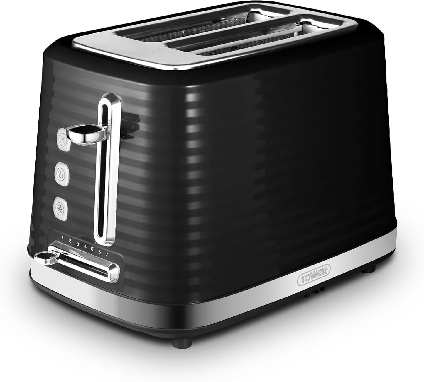 Tower Saturn Kettle & 2 Slice Toaster Kitchen Set (Black)