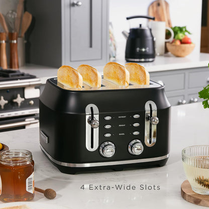 Rangemaster Classic 4 Slice Toaster RMCL4S304BK (Matt Black)
