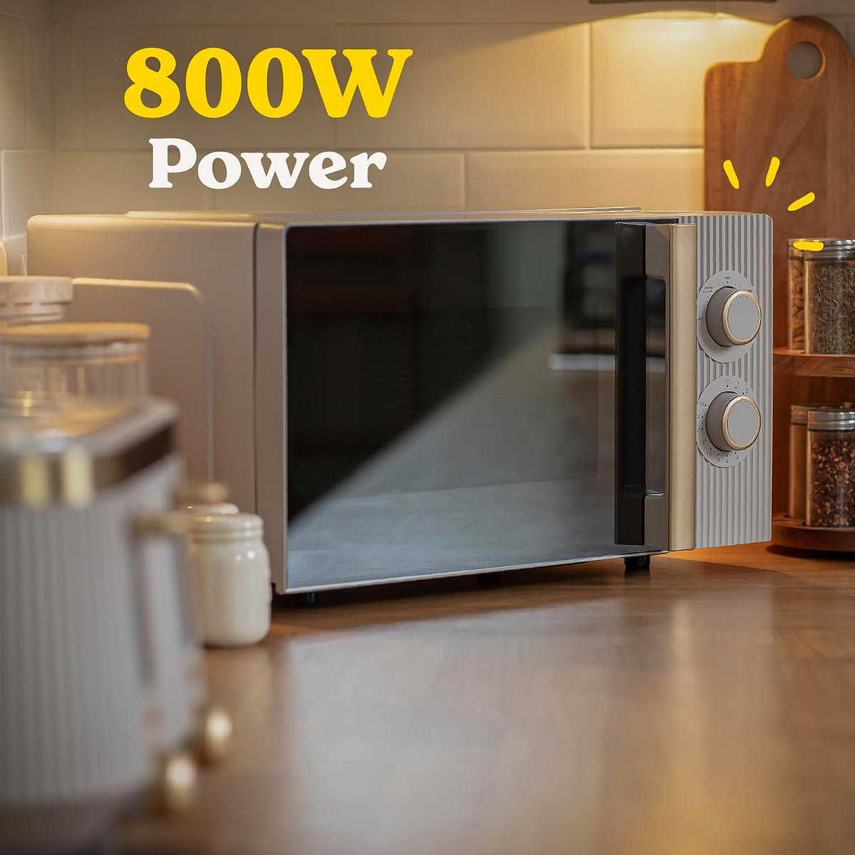 Russell Hobbs Bronte 20L 800W Manual Microwave RHMM833ST (Stone)