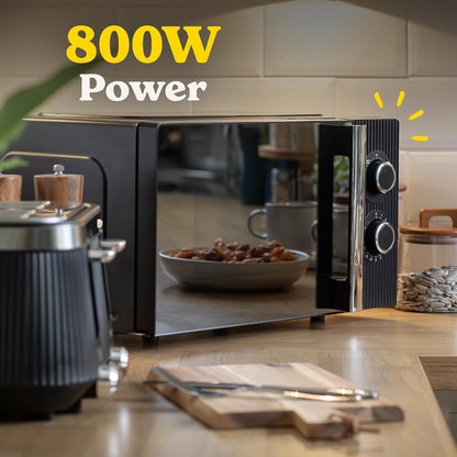 Russell Hobbs Bronte 20L 800W Manual Microwave RHMM833B (Black)