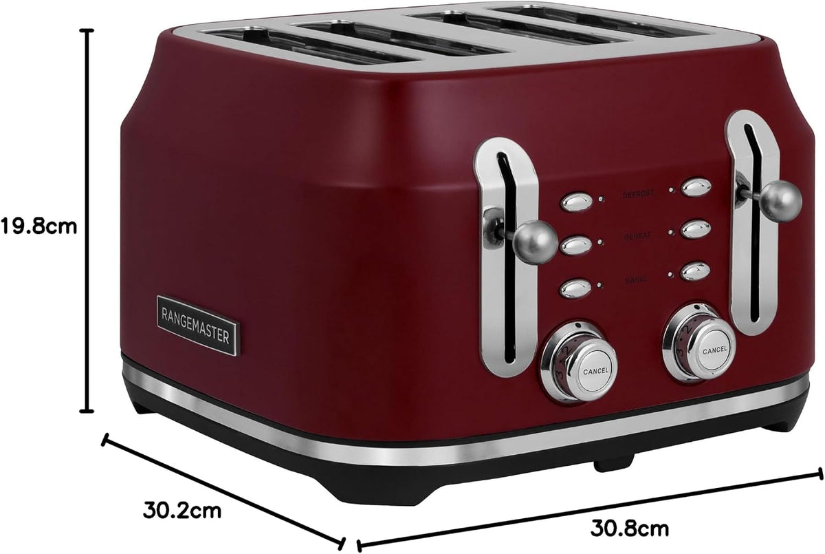 Rangemaster Classic 4 Slice Toaster RMCL4S304BU (Bordeaux Red)
