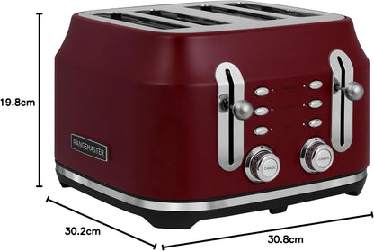 Rangemaster Classic 4 Slice Toaster RMCL4S304BU (Bordeaux Red)