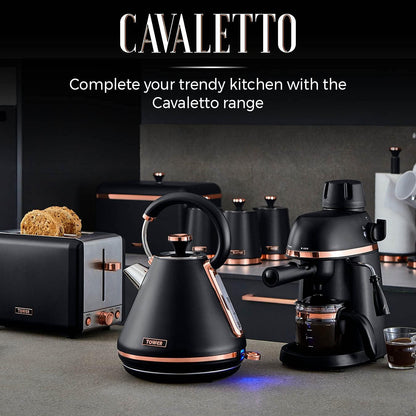 Tower Cavaletto 3.5 Litre Slow Cooker with Modern Stylish Accents T16042BLK (Black)