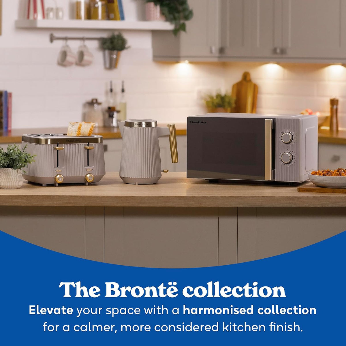 Russell Hobbs Bronte 20L 800W Manual Microwave RHMM833ST (Stone)