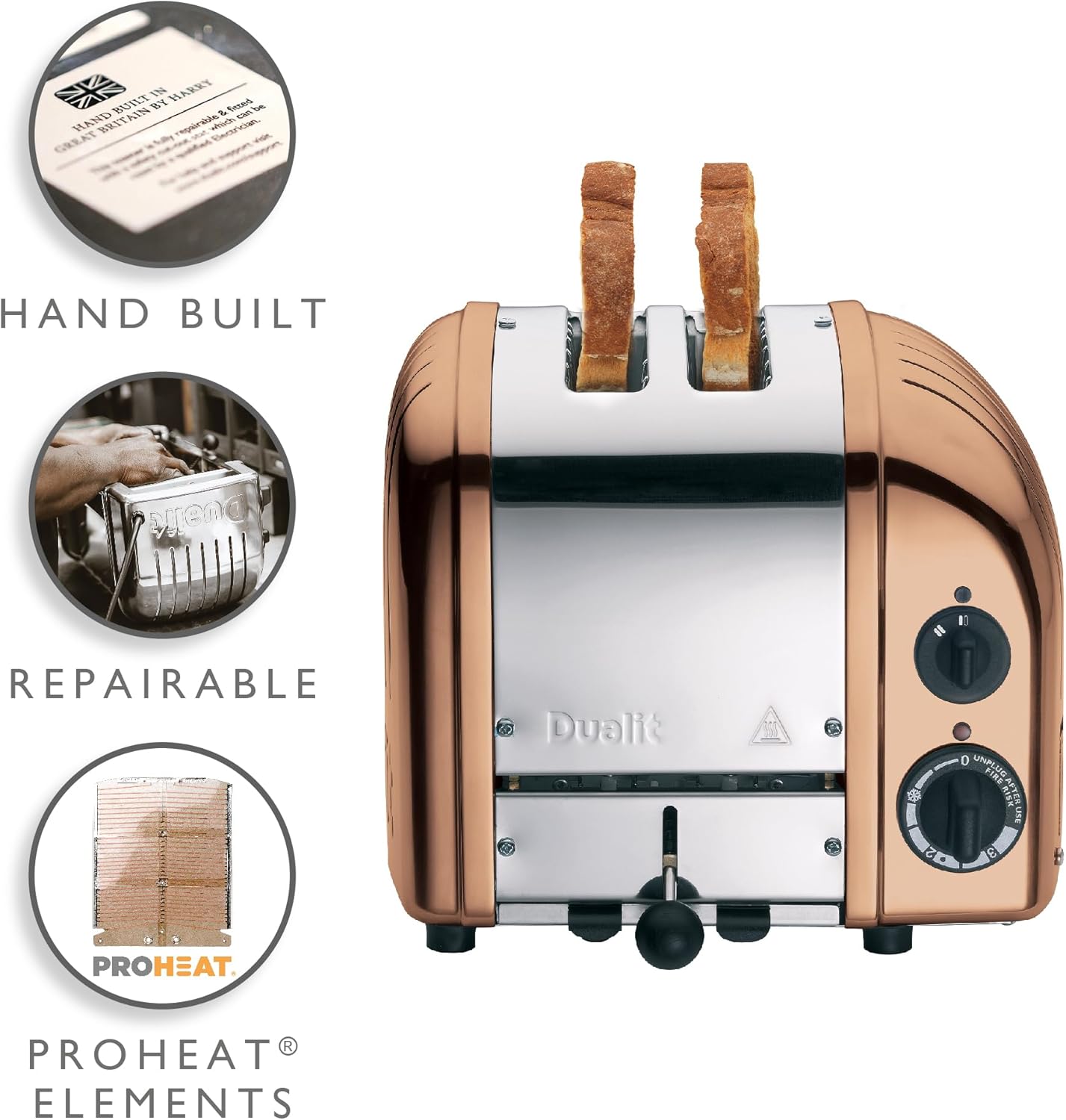 Dualit Classic Kettle & 2 Slice Toaster NewGen Kitchen Set (Copper)