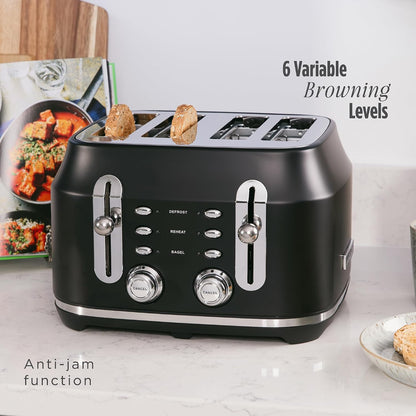 Rangemaster Classic 4 Slice Toaster RMCL4S304BK (Matt Black)