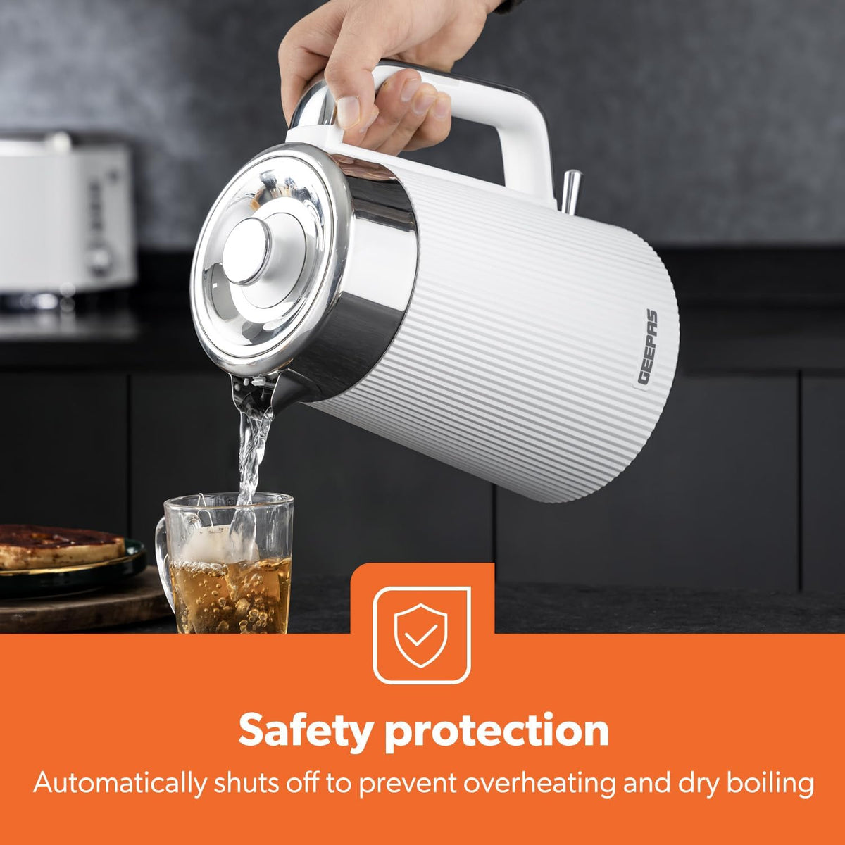 Geepas GEEPAS Arcus Kettle GK38078UK-WT (White)