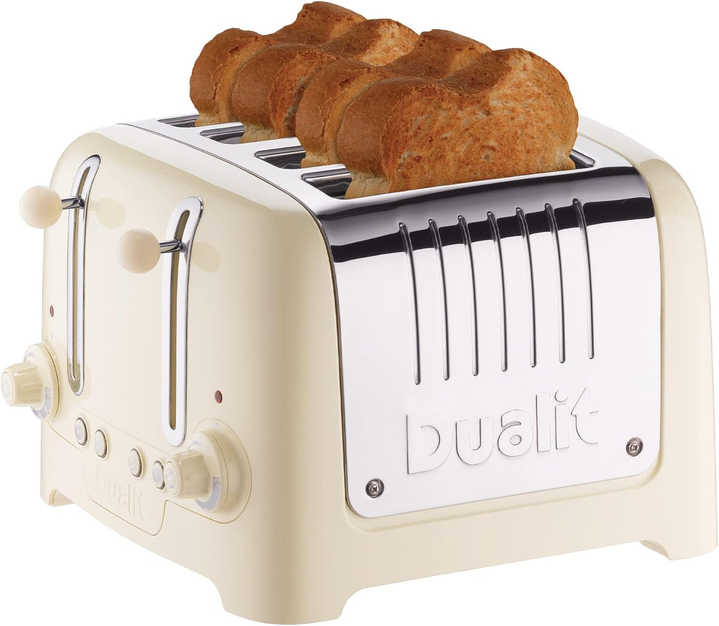 Dualit Lite 4 Slice Toaster Polished Gloss 46202 (Cream Trim)