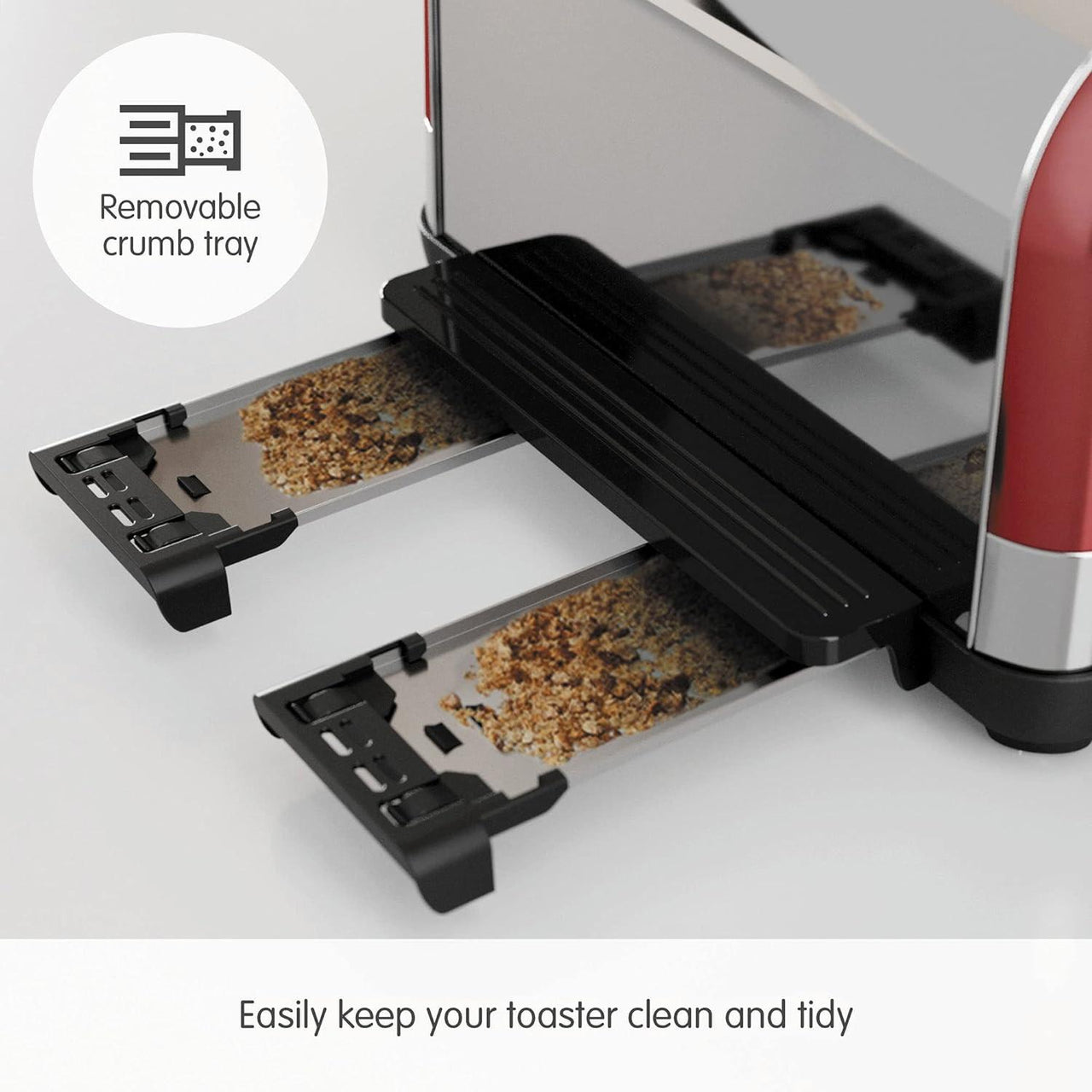 Morphy Richards Venture 4 Slice Toaster 240133 (Red).