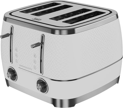 Beko Cosmopolis Toaster Retro Chrome Teal Design TAM8402CR (White)