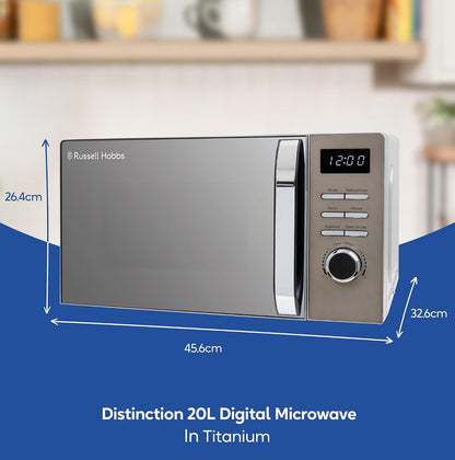 Russell Hobbs Distinctions 20L 800W Digital Microwave RHMD832T (Titanium)