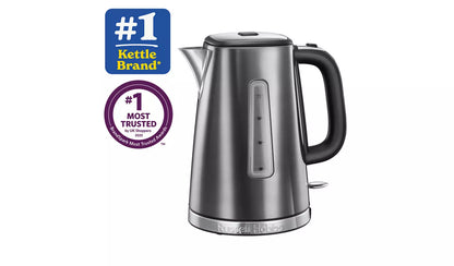 Russell Hobbs Luna Jug Kettle & 2 Slice Toaster Kitchen Set (Grey) - Vibe Home