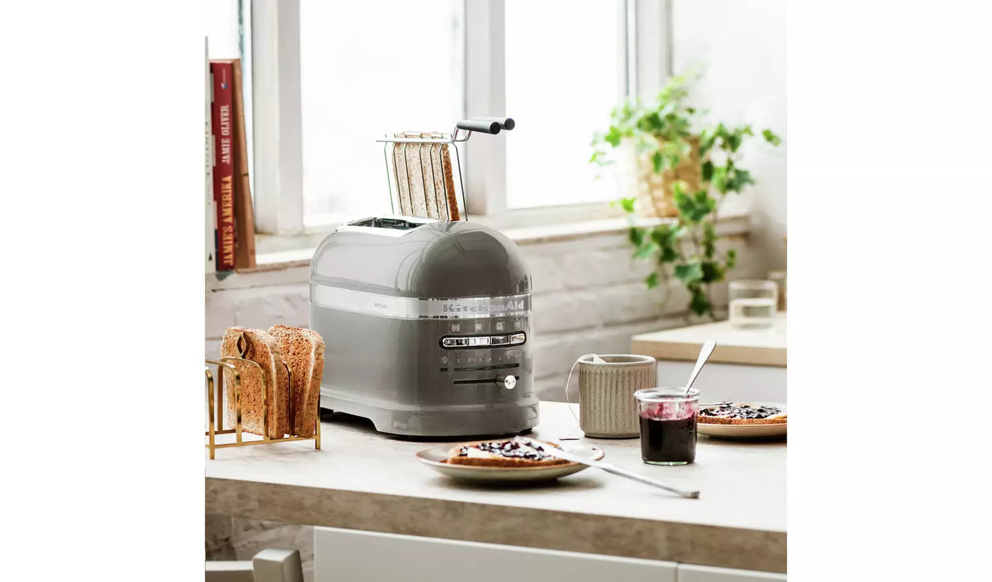 KitchenAid Artisan Kettle & 2 Slice Toaster Kitchen Set (Medallion Silver)