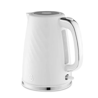 Swan Windsor Kettle & 2 Slice Toaster Kitchen Set (White)