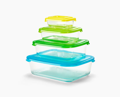 Joseph Joseph Nest Glass 4-piece Food Storage Containers Stackable Set