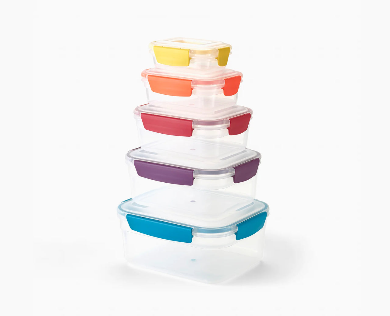 Joseph Joseph Nest Lock 5-Piece Plastic Food Kitchen Container Set 81081 (Multicolour) - Vibe Home