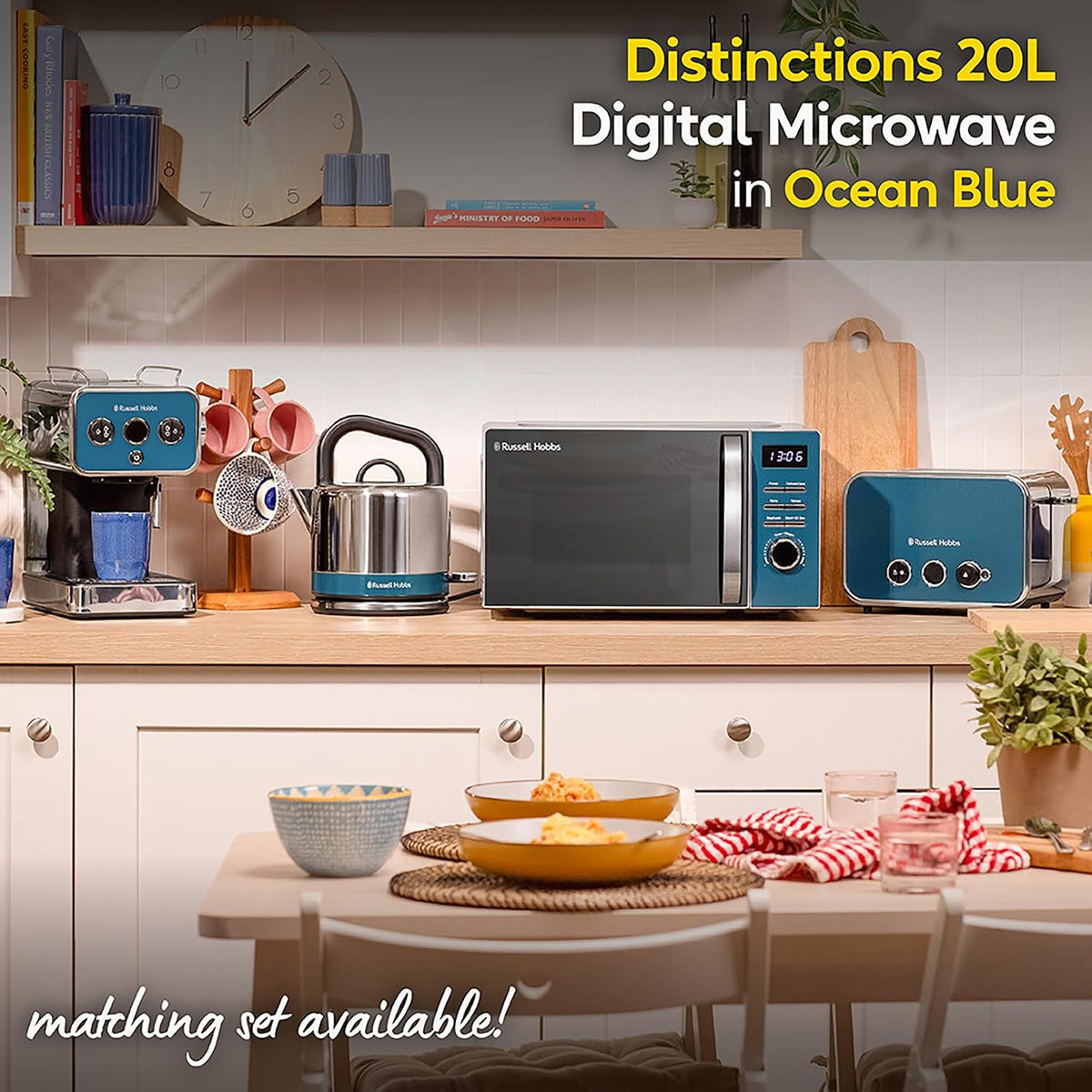 Russell Hobbs Distinctions 20L 800W Digital Microwave RHMD832OB (Ocean Blue)