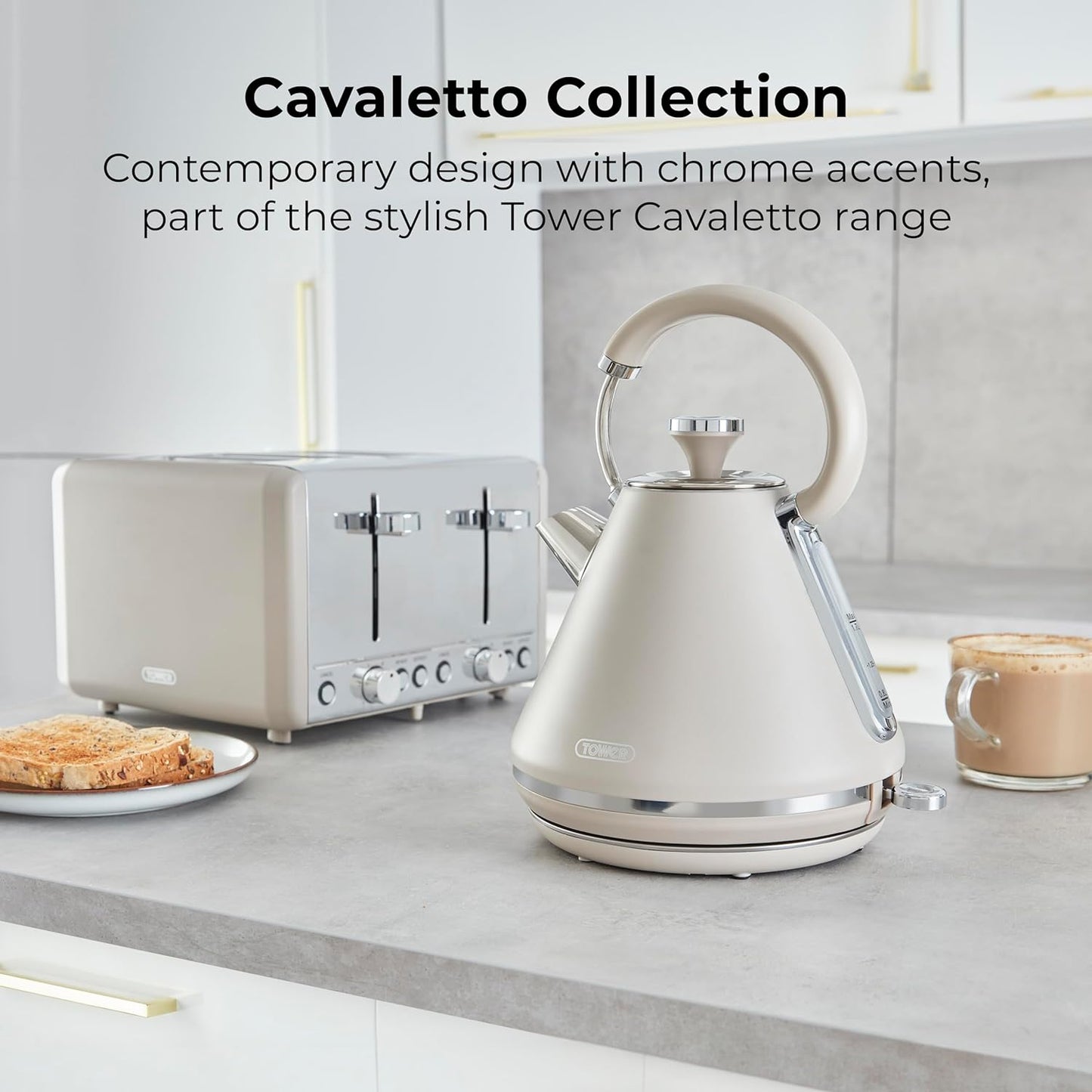 Tower Cavaletto Pyramid Kettle T10044MSH - (Latte)