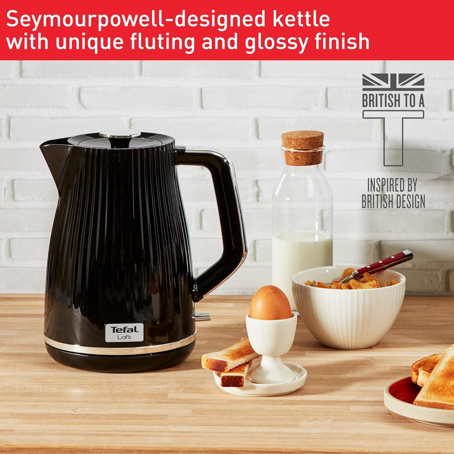 Tefal Loft Black Kettle KO250840 - Vibe Home