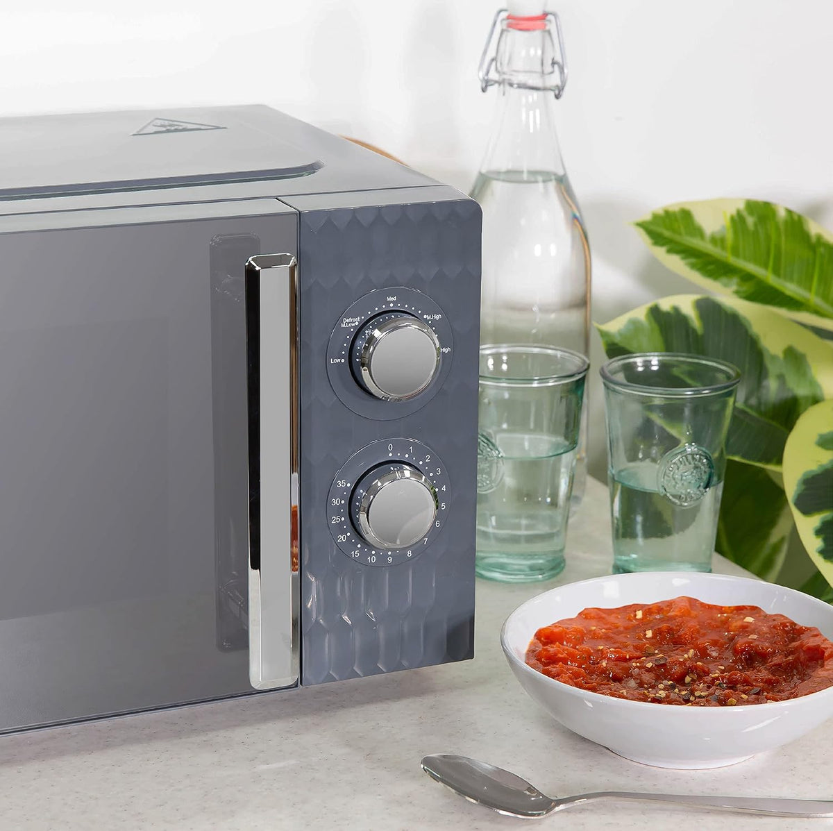 Russell Hobbs Honeycomb 17L 700W Manual Microwave RHMM715G (Grey)