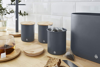 Swan Nordic Canister Set Scandi Canisters SWKA17513GRYN - Grey