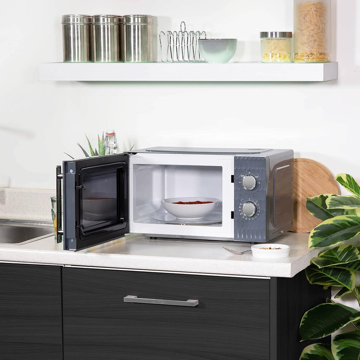 Russell Hobbs Honeycomb 17L 700W Manual Microwave RHMM715G (Grey)