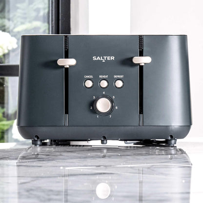 Salter Salter Marino Kettle, 4 Slice Toaster & Canister Kitchen Set (Grey/Blue)