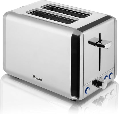 Swan 2 Slice Toaster Polished Stainless Steel ST14062N