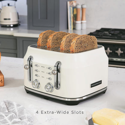 Rangemaster Classic 4 Slice Toaster RMCL4S304CM (Matt Pale Cream)