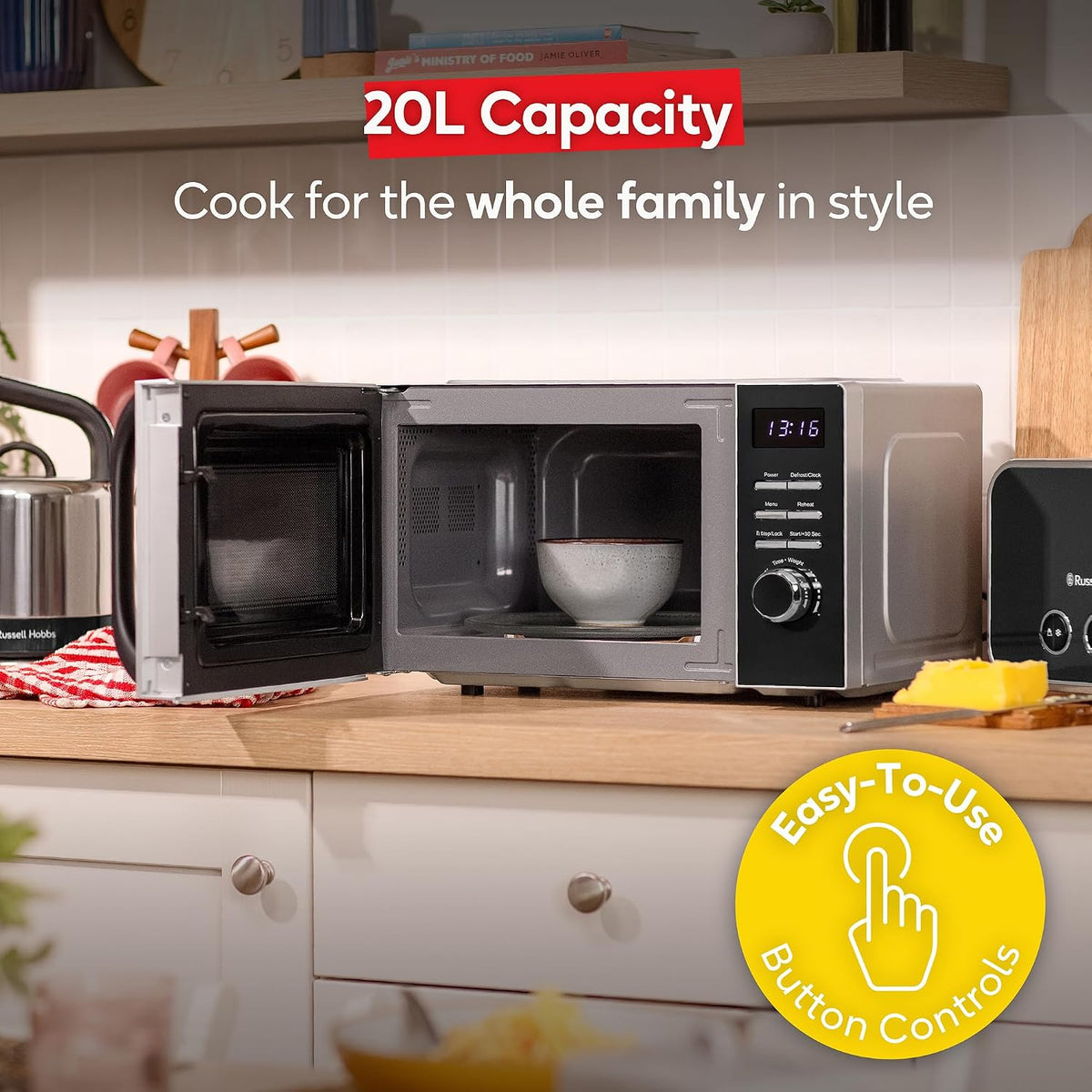 Russell Hobbs Distinctions 20L 800W Digital Microwave RHMD832B (Black)